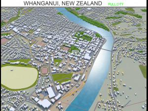 whanganui city new zealand 20km 3D Model