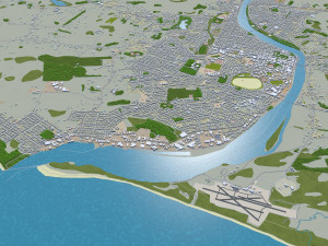 whanganui city new zealand 20km 3D मॉडल