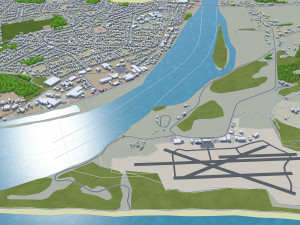 whanganui city new zealand 20km 3D मॉडल