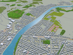 whanganui city new zealand 20km 3D मॉडल