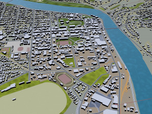 whanganui city new zealand 20km 3D मॉडल