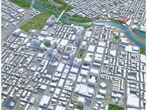 Wilmington city delaware usa 15km Modelo 3D