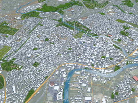 Wilmington city delaware usa 15km Modelo 3D