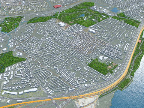 Wilmington city delaware usa 15km Modelo 3D