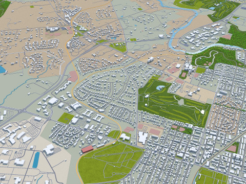 Wilmington city delaware usa 15km Modelo 3D