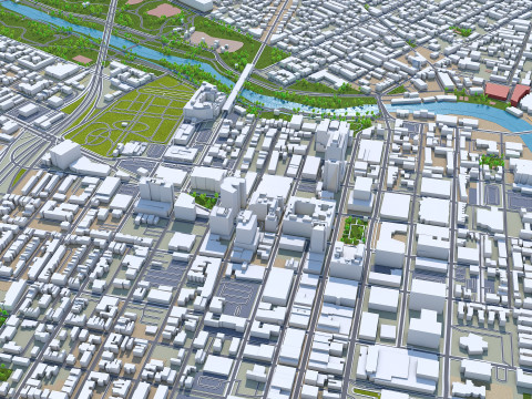Wilmington city delaware usa 15km Modelo 3D
