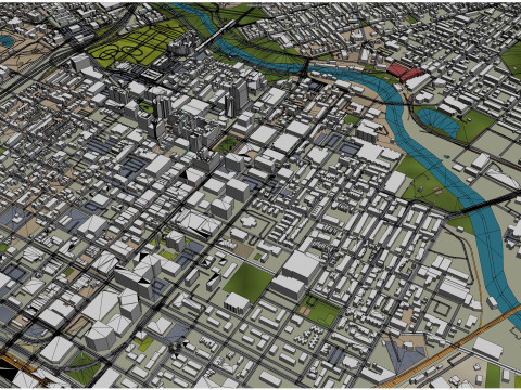 Wilmington city delaware usa 15km Modelo 3D
