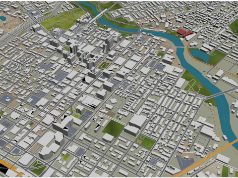 Wilmington city delaware usa 15km Modelo 3D