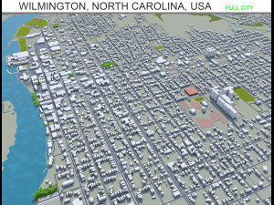 wilmington city north carolina usa 25km 3D Model