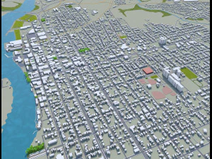 wilmington city north carolina usa 25km 3D Model