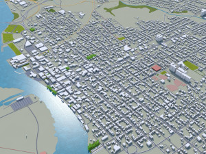 wilmington city north carolina usa 25km Model 3D