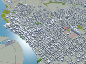 wilmington city north carolina usa 25km 3D Model