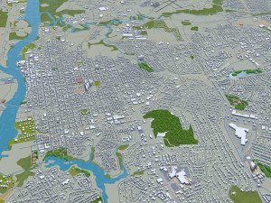 wilmington city north carolina usa 25km Model 3D
