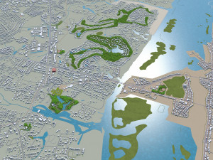 wilmington city north carolina usa 25km Model 3D