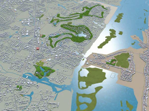 wilmington city north carolina usa 25km 3D Model