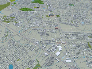 wilmington city north carolina usa 25km 3D Model