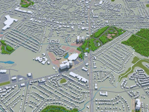 wilmington city north carolina usa 25km 3D Model