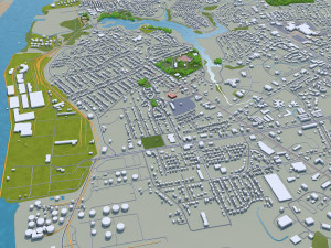 wilmington city north carolina usa 25km Model 3D