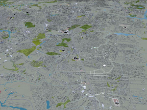 wilmington city north carolina usa 25km Model 3D