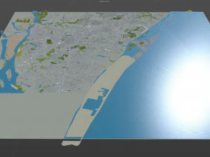 wilmington city north carolina usa 25km 3D Model