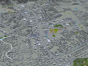 wilmington city north carolina usa 25km Model 3D