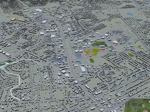 wilmington city north carolina usa 25km 3D Model