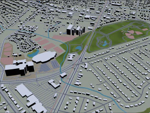 wilmington city north carolina usa 25km 3D Model