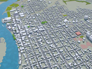wilmington city north carolina usa 25km 3D Model
