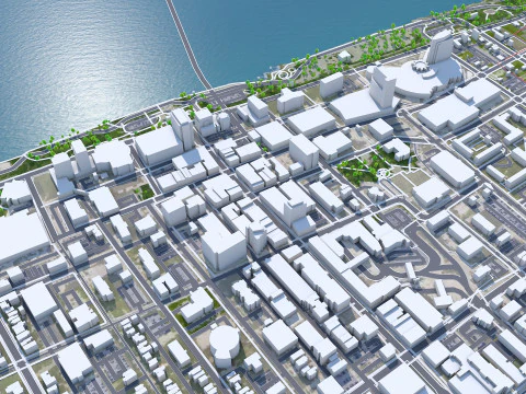 Windsor city ontario canada 30km 3D Model
