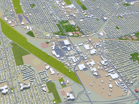 Windsor city ontario canada 30km 3D Model