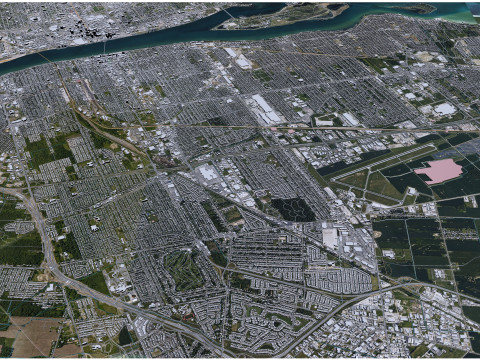 Windsor city ontario canada 30km 3D Model