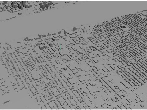 Windsor city ontario canada 30km 3D Model