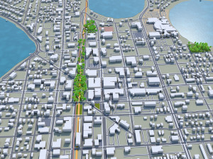 winter haven city florida usa 25km Modèle 3D