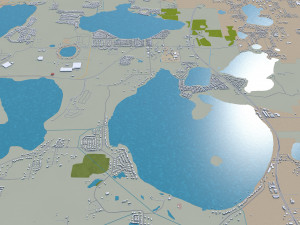 winter haven city florida usa 25km Modèle 3D
