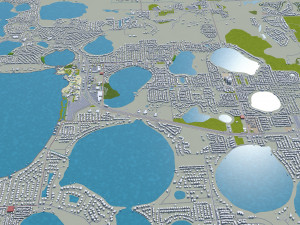 winter haven city florida usa 25km Modèle 3D