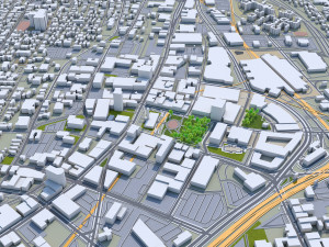 worcester city massachusetts usa 30km 3D Model