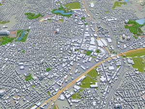 worcester city massachusetts usa 30km 3D Model