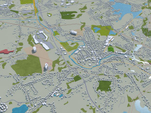 worcester city massachusetts usa 30km 3D Model
