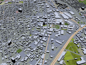 worcester city massachusetts usa 30km 3D Model
