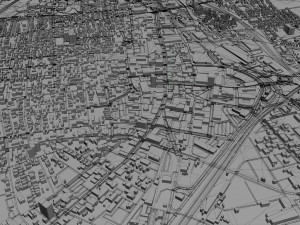 worcester city massachusetts usa 30km 3D Model