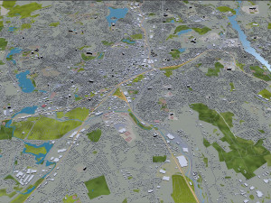 worcester city massachusetts usa 30km 3D Model