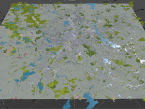 worcester city massachusetts usa 30km 3D Model