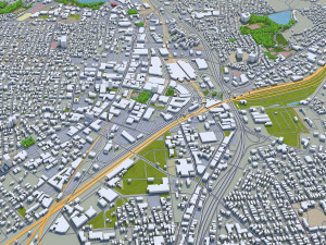 worcester city massachusetts usa 30km 3D Model