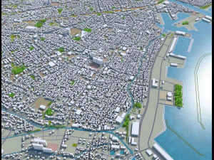 yaizu city japan 25km 3D Model