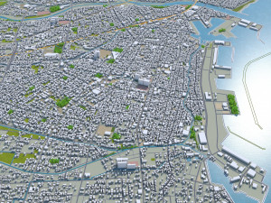 yaizu city japan 25km Model 3D