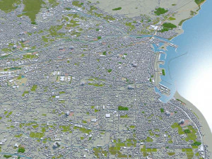 yaizu city japan 25km 3D Model