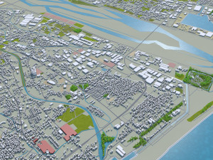 yaizu city japan 25km Model 3D