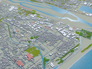 yaizu city japan 25km 3D Model