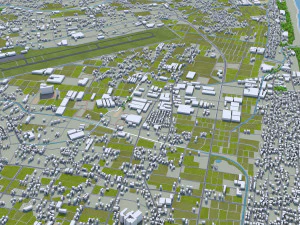 yaizu city japan 25km 3D Model