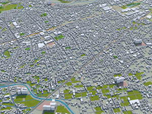 yaizu city japan 25km Model 3D